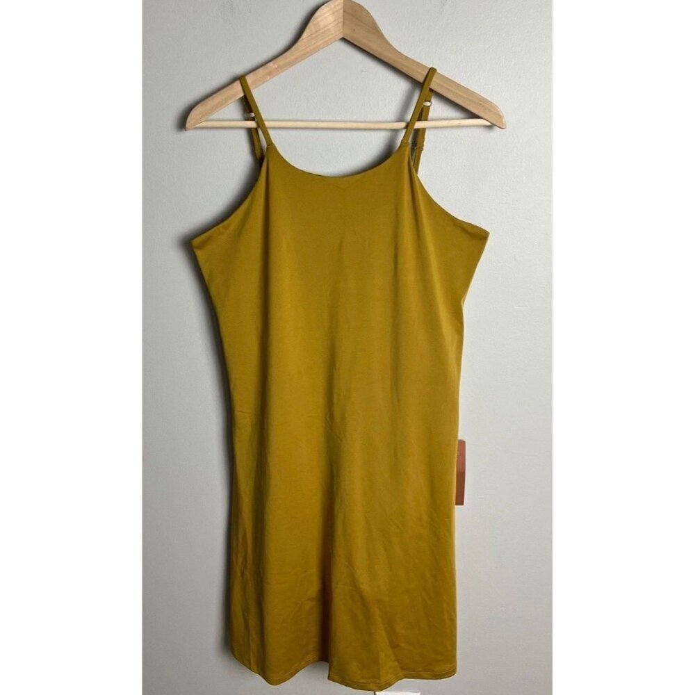 Girlfriend Collective Naomi Athletic Tank Dress Size XXXL Saturn Mustard Women’s